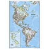 The Americas - North & South America Political Map Laminated by National Geographic Maps - Reference (2013-08-30)