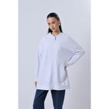 the basics Kapüşonlu Fermuarlı Likralı Sweat Hırka