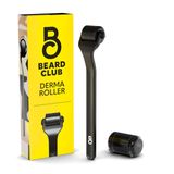 The Beard Club Yüz, Vücut ve Saç Derisi için Premium Derma Rulo - Erkekler ve Kadınlar için 540 Titanyum Mikro İğneli - Saç ve Sakal için - Ağırlıklı Metal Sap - Manyetik Saklama Kutusu