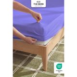 The Berb %100 Pamuk Penye Tek Çift Kişilik Lastikli Çarşaf | Fitted Jersey | Mor | Tüm Ebatlar
