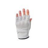 The Biker Jeans Fingerless FLX Leather White Korumalı Motosiklet Deri Eldiveni