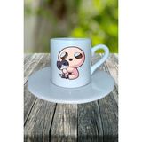 The Binding Of Isaac Oyun Baskılı Türk Kahvesi Fincanı Tabaklı Kişiye Özel Model 1