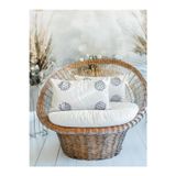 The Boho Home Decor Mitoloji Serisi - Hitit Güneşi Keten Dekoratif Kırlent Kılıfı