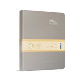 The Book Pastel 20x28 120 Yaprak 4 Bölmeli Sert Kapak Ciltli Defter 3303 Kareli Pastel Gri