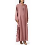 The Cap Project Büyüleyici Detaylarla Tasarlanan Oversize Abaya ile Şıklığınızı Tamamlayın - Rose Pembe