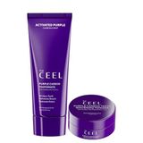 THE CEEL Aktif Mor Karbon Diş Beyazlatma Seti, Diş Macunu 75 gr ve Diş Tozu 50 gr, Doğal Beyazlatıcı, Leke Giderici, Ağız Kokusu Önleyici