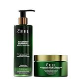 The Ceel Biberiye Saç Bakım Seti - Hacim Verici Şampuan (250 ml) ve Besleyici Saç Maskesi (250 ml) - Biotin, Keratin, Argan ve Shea Yağı İçeren Parlaklık Destekleyici İkili Rutin