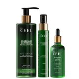 The Ceel Biberiye Saç Bakım Seti - Şampuan 250 ml, Saç Toniği 100 ml ve Saç Yağı 50 ml, Biotin, Keratin ve Vitamin E İçeren Hacim ve Parlaklık Destekleyici Saç Bakım Seti