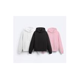 The Champ Clothing 3'lü Paket Kapüşonlu Içi Polar Oversize Hoodie Sweatshirt/ Siyah-beyaz-pembe