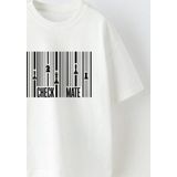 The Champ Clothing Check Mate Yazılı Satranç Çizgi Tasarım Baskılı Beyaz Çocuk T-Shirt