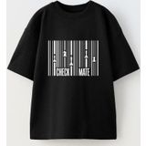 The Champ Clothing Check Mate Yazılı Satranç Çizgi Tasarım Baskılı Siyah Çocuk T-Shirt