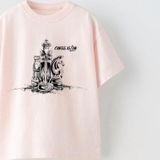 The Champ Clothing Chess Is Life Yazılı Satranç Tasarım Baskılı Pembe Çocuk T-Shirt