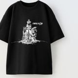 The Champ Clothing Chess Is Life Yazılı Satranç Tasarım Baskılı Siyah Çocuk T-Shirt