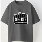 The Champ Clothing Choose Your Weapon Yazılı Satranç Tasarım Baskılı Füme Çocuk T-Shirt
