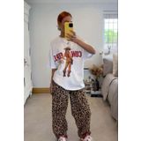 The Champ Clothing Cowgirl Yazılı Retro Western Desenli Beyaz Oversize Kadın Tişört