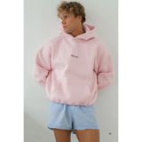 The Champ Clothing Erkek Oversize Sweatshirt Hoodie CHMP STUDIOS Pembe – Kapüşonlu, 3 İplik Polar, Kanguru Cepli