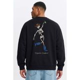 The Champ Clothing Erkek Oversize Sweatshirt Western Spirit Baskılı Siyah – Bisiklet Yaka, 3 İplik Şardonlu Polar