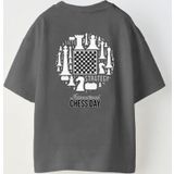The Champ Clothing International Chess Day Yazılı Satranç Tasarım Baskılı Füme Çocuk T-Shirt