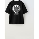 The Champ Clothing International Chess Day Yazılı Satranç Tasarım Baskılı Siyah Çocuk T-Shirt