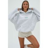 The Champ Clothing Kadın Oversize Sweatshirt Hoodie CHMP STUDIOS Gri – Kapüşonlu, 3 İplik Polar, Kanguru Cepli