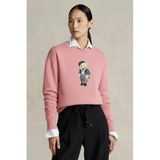 The Champ Clothing Kadın Oversize Sweatshirt, Parisian Bear 3D Baskılı, Bisiklet Yaka, Pembe, M Beden