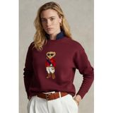 The Champ Clothing Kadın Oversize Sweatshirt, Regatta Bear 3D Baskılı, Bisiklet Yaka, Bordo, XL