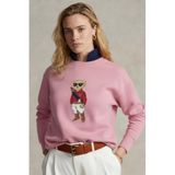 The Champ Clothing Kadın Oversize Sweatshirt, Regatta Bear 3D Baskılı, Bisiklet Yaka, Pembe, XL