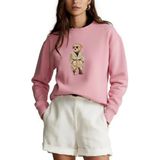 The Champ Clothing Kadın Oversize Sweatshirt, Trench Bear 3D Baskılı, Bisiklet Yaka, Pembe, M Beden