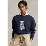 The Champ Clothing Kadın Oversize Sweatshirt, Weekend Bear 3D Baskılı, Bisiklet Yaka, Lacivert, S Beden