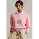 The Champ Clothing Kadın Oversize Sweatshirt, Weekend Bear 3D Baskılı, Bisiklet Yaka, Pembe, L Beden