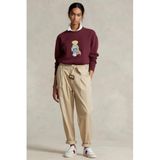 The Champ Clothing Kadın Oversize Sweatshirt, Weekend Bear 3D Baskılı, Bordo, Bisiklet Yaka, S Beden