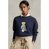 The Champ Clothing Kadın Oversize Sweatshirt Weekend Bear 3D Baskılı Lacivert – Bisiklet Yaka, 3 İplik Şardonlu