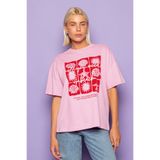The Champ Clothing Kadın Oversize Tişört All You Need Is Beach Baskılı Pembe – %100 Pamuk Compact Süprem 24/1