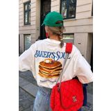 The Champ Clothing Kadın Pancake Baskılı “Baker’s Soul” Oversize Sokak Stili Tişört
