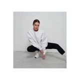 The Champ Clothing Unisex Oversize Sweatshirt, Bisiklet Yaka, Polar Astar, Beyaz, L Beden