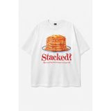 The Coast Pancake Baskılı %100 Pamuk Oversize Tişört