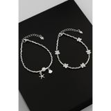 The Collection Deniz Yıldızı Charm ve Minimal Kelebek Pinterest Bileklik