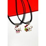 The Collection Renkli Hello Kitty Arkadaşlık Best Friends Çift Kolyesi
