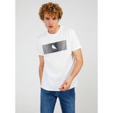 The Crow Bisiklet Yaka Baskılı Beyaz Erkek T-Shirt TC712610