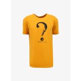 The Crow Bisiklet Yaka Baskılı Hardal Erkek T-Shirt