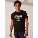 The Crow Bisiklet Yaka Baskılı Siyah Erkek T-Shirt TC7110 - M