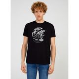 The Crow Bisiklet Yaka Baskılı Siyah Erkek T-Shirt TC711110 - M