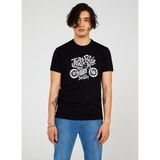 The Crow Bisiklet Yaka Baskılı Siyah Erkek T-Shirt TC712110