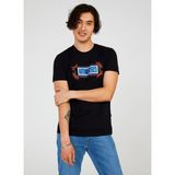 The Crow Bisiklet Yaka Baskılı Siyah Erkek T-Shirt TC712710 - M