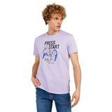 The Crow Erkek T-Shirt, Lila, 2XL, TC7123