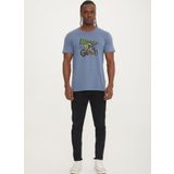The Crow Erkek T-Shirt, Mavi, XL, Basic T-Shirt