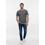 The Crow Gri Erkek Boyfriend Baskılı T-Shirt TC9040_LARG - Gri - Beyaz - 2XL