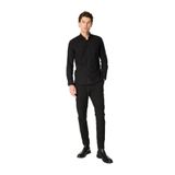 The Crow Lastikli Bel Boru Paça Siyah Pantolon, XL, P300S1349, Black, Erkek
