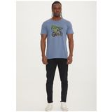 The Crow Mavi Erkek T-Shirt