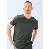The Crow STARS Bisiklet Yaka Düz Koyu Yeşil Unisex T-Shirt